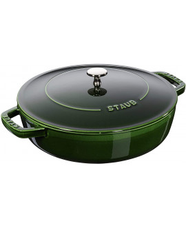 Staub Braisers Tegame Chistera Rotondo Ghisa 24cm Verde Basilico