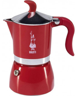 Bialetti Fiammetta I Love Caffettiera 3 Tazze Alluminio Rossa