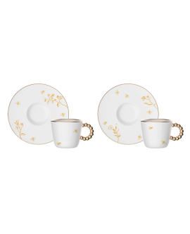 Bialetti Set 2 tazzine Perle Oro delle Api