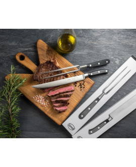 Sanelli Set 2 Coltello Arrosto e Forchettone Linea Ergoforge
