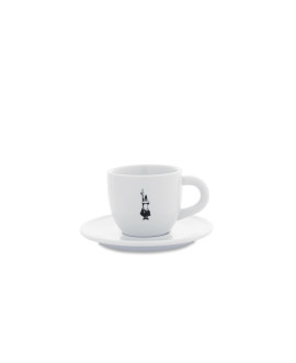 Bialetti Tazza Da Cappuccino In Porcellana Con Piattino Omino