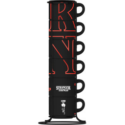 Bialetti Set da 6 Tazzine Impilabili Stranger Things Effetto Glow...